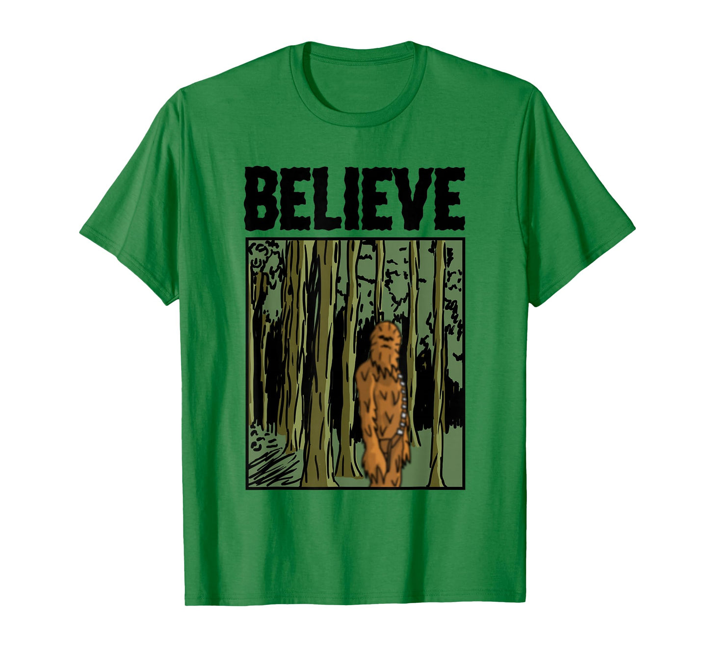 Star Wars Classic Chewbacca Pop Art Bigfoot Believe Poster T-Shirt