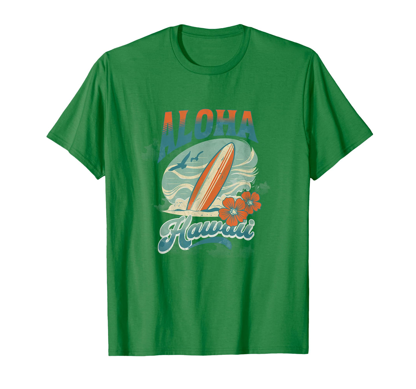 Aloha Hawaii Hawaiian Island Shirt Palm Beach Surfboard Surf T-Shirt for Men Women