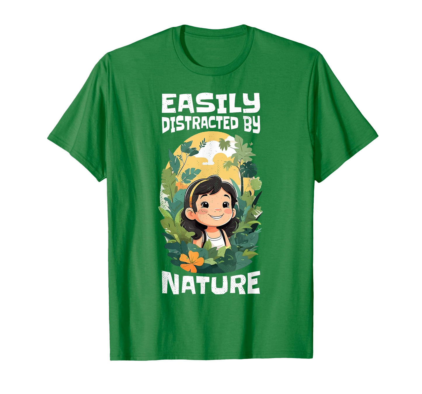 Girl in nature. Easily distracted by nature. T-Shirt