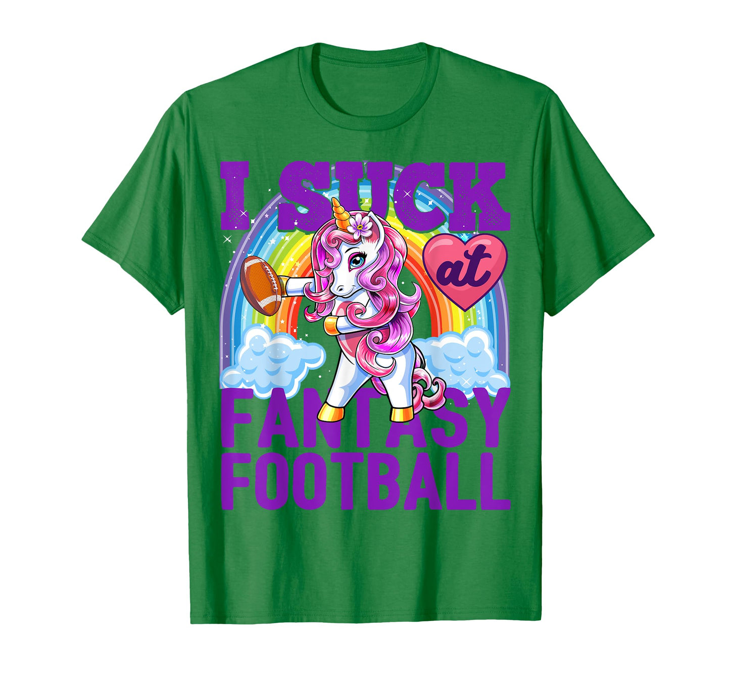 I Suck at Fantasy Football Flossing Unicorn Loser Shirt Men