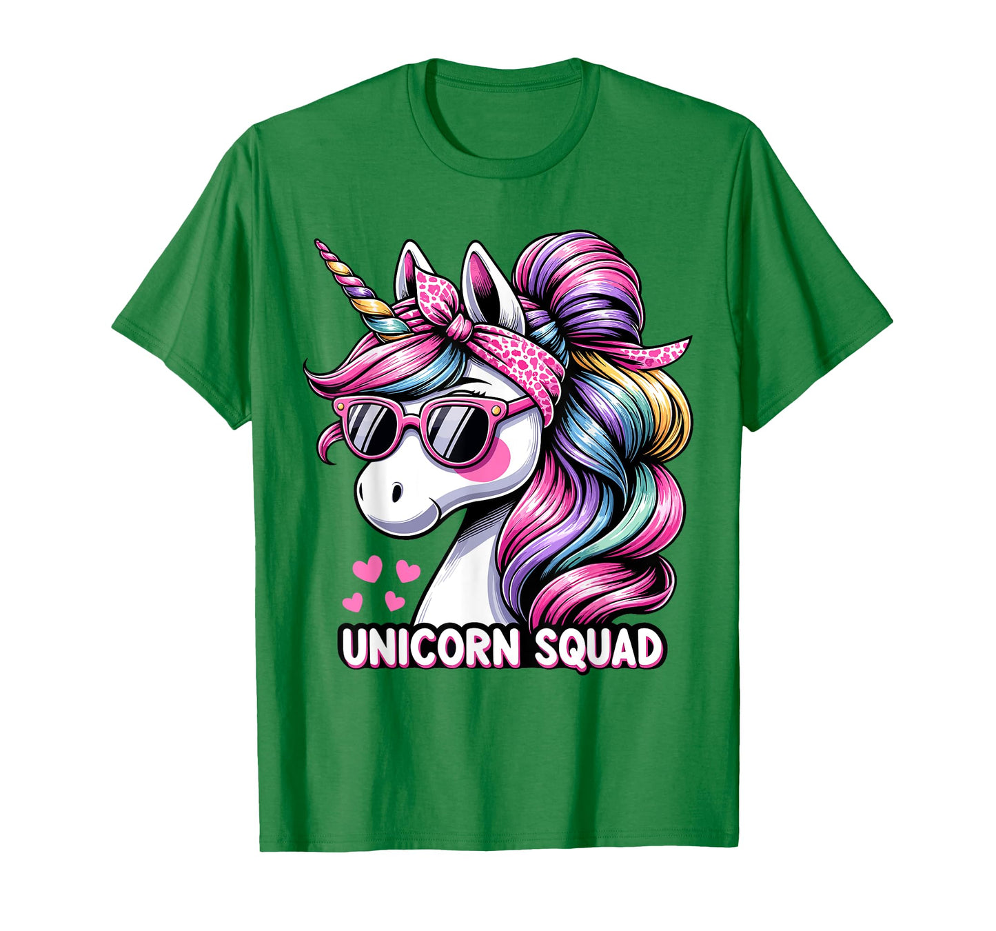 Unicorn Squad - Graceful Unicorn with leopard Bandana T-Shirt