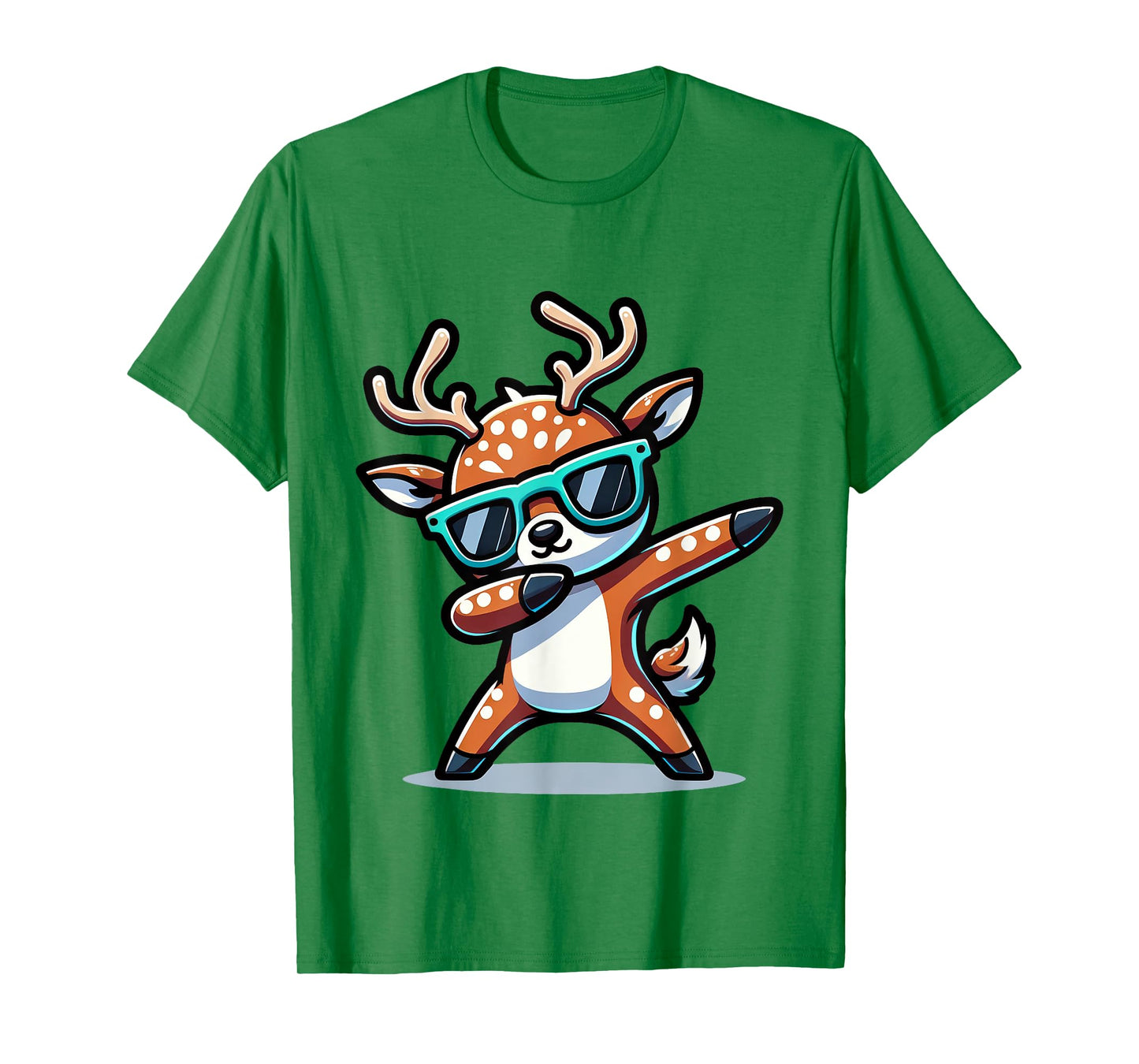 Christmas Reindeer Boys Dabbing Reindeer Santa Xmas Funny T-Shirt