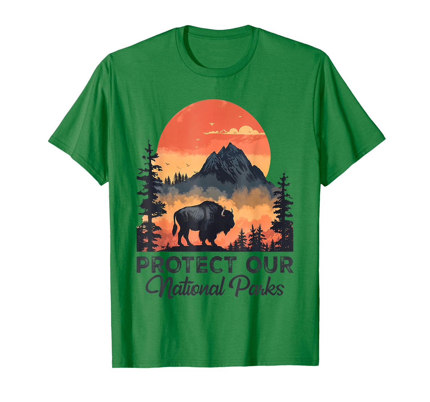 Save Our National Parks Resist Service Bison Buffalo Vintage T-Shirt