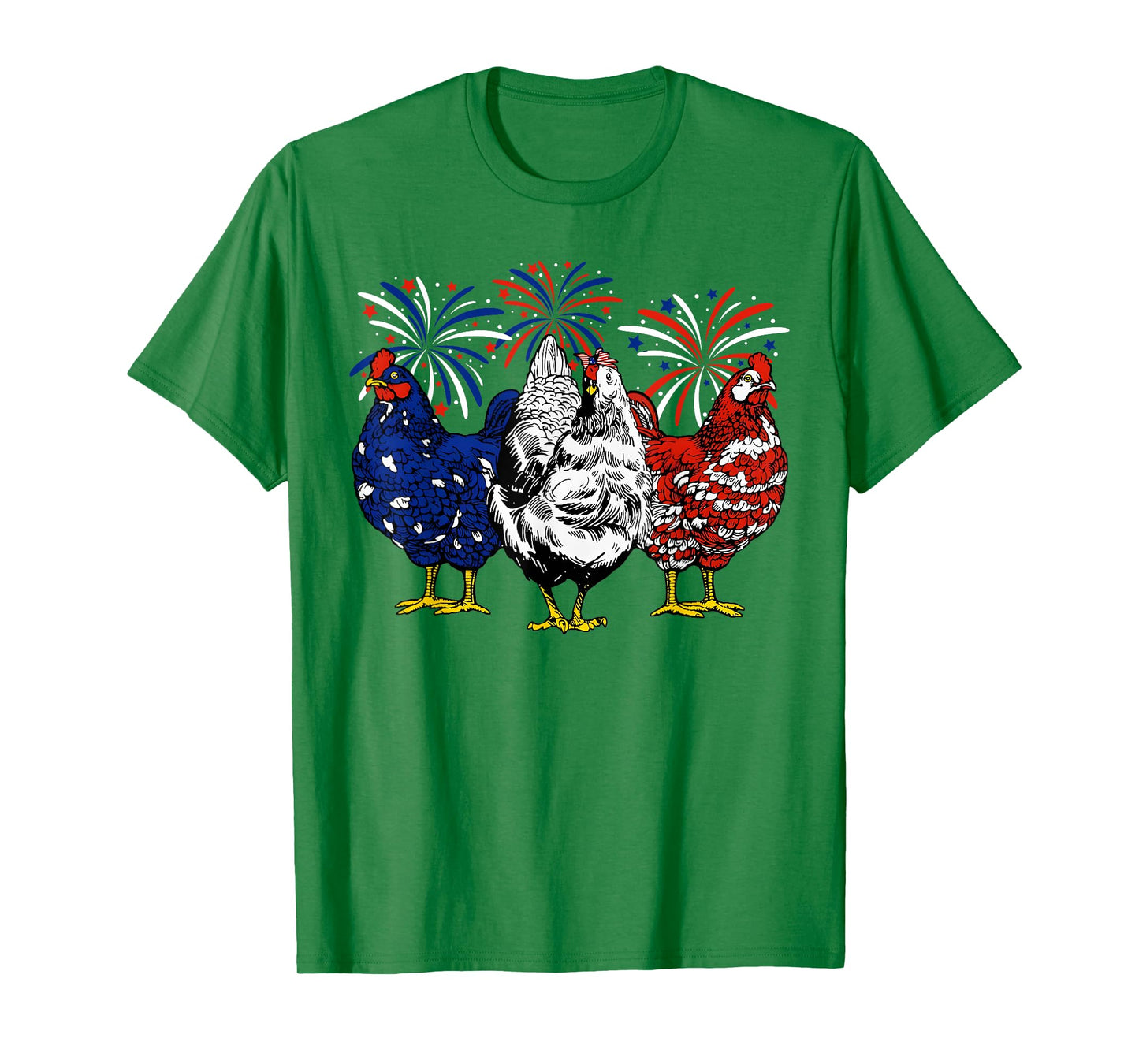 Chicken USA Flag Patriotic Chicken Lover 4th of July T-Shirt for Women Men