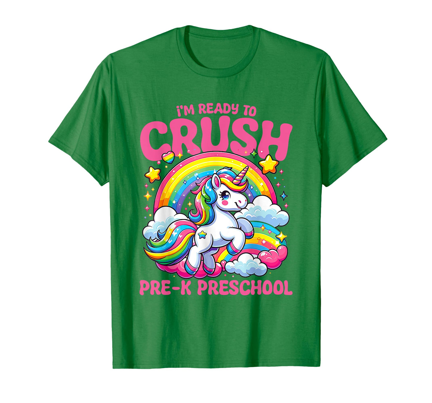 Crush Pre-k Preschool Unicorn Girls Teacher Back to School T-Shirt