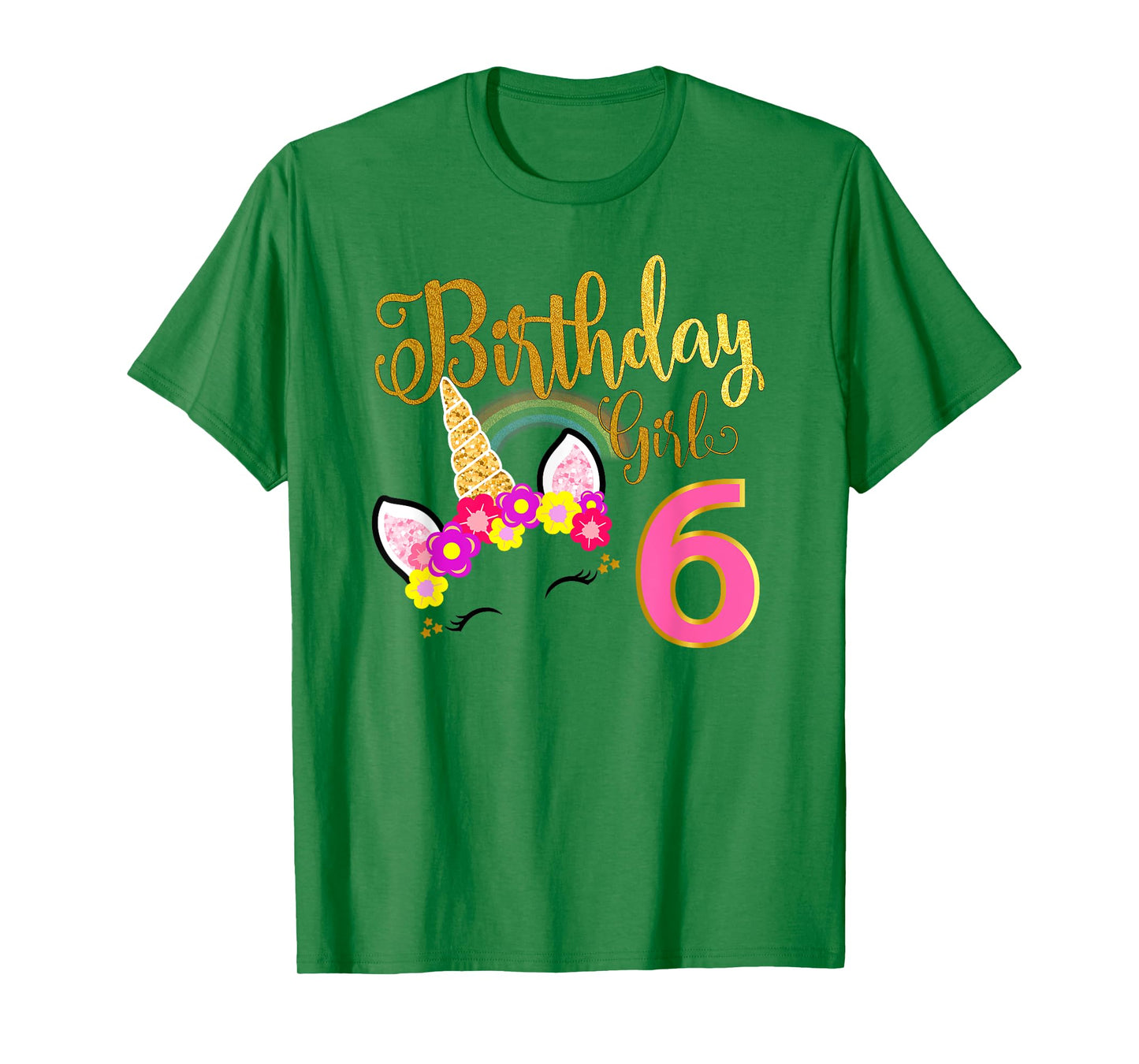 I'm 6th the Birthday for Girl Unicorn 6 year old Birthday T-Shirt