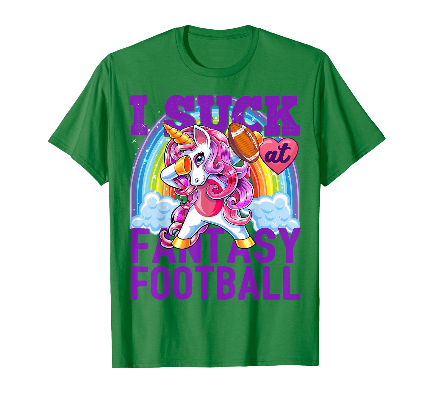 I Suck at Fantasy Football Dabbing Unicorn Loser Shirt Men