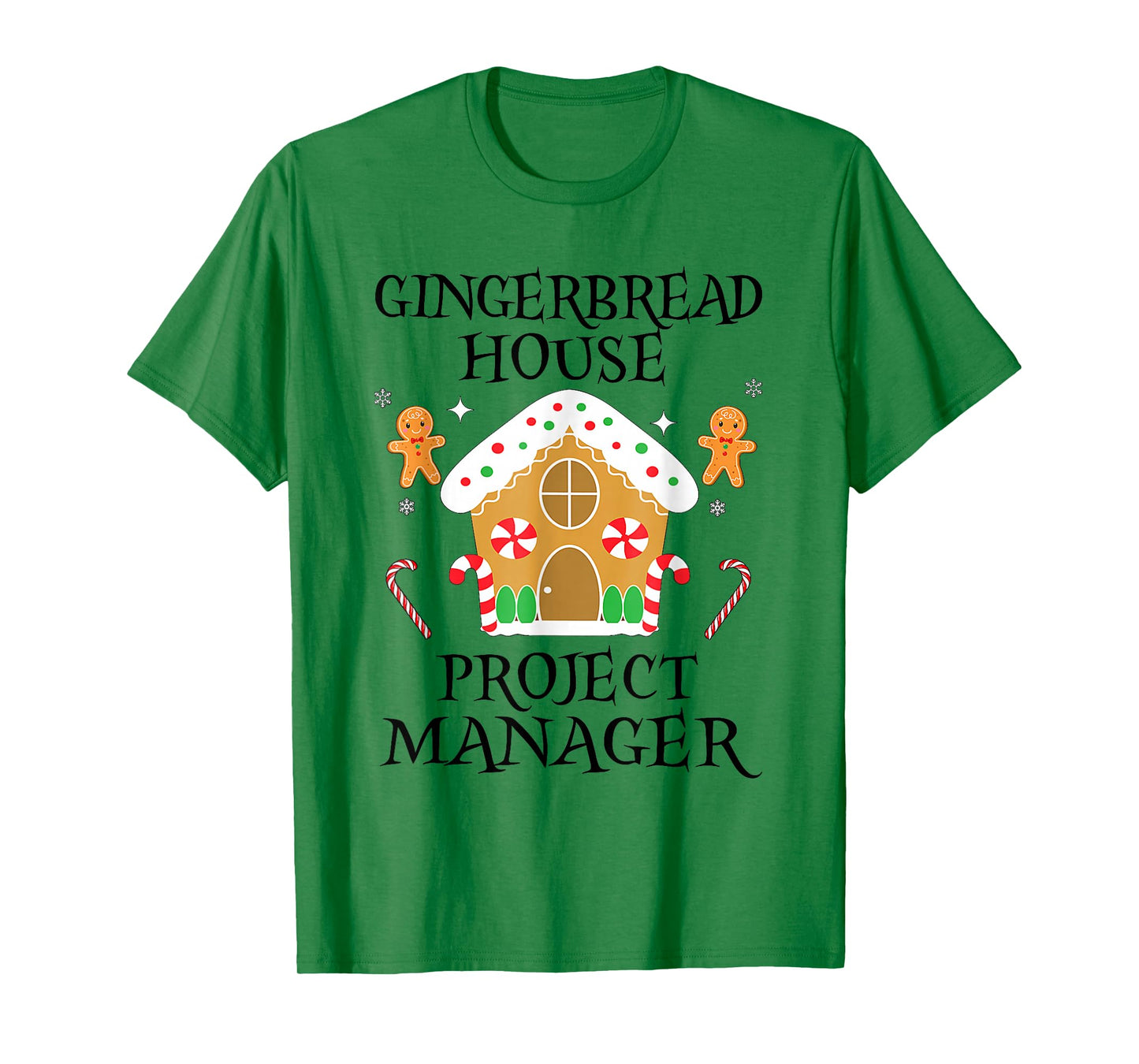 Gingerbread House Project Manager Decorating Baking Xmas T-Shirt