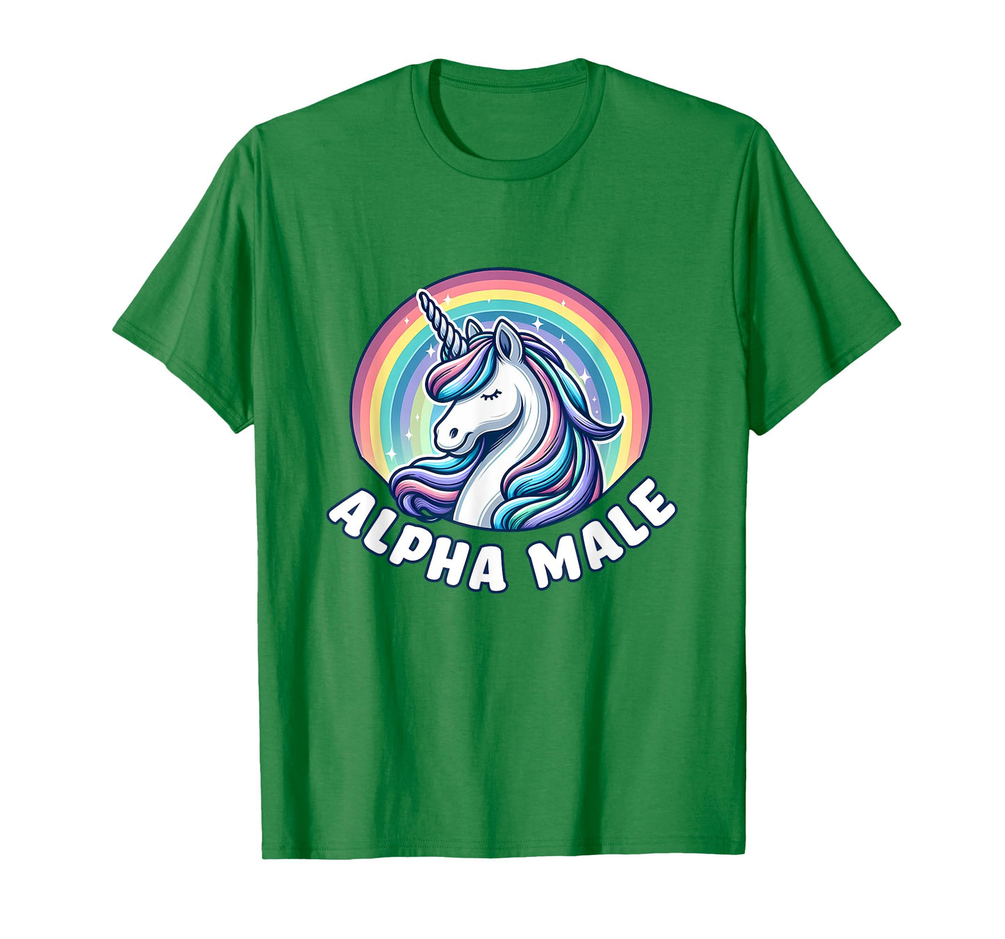Ironic Cute Alpha Male Unicorn Funny Sarcastic Humor Men T-Shirt