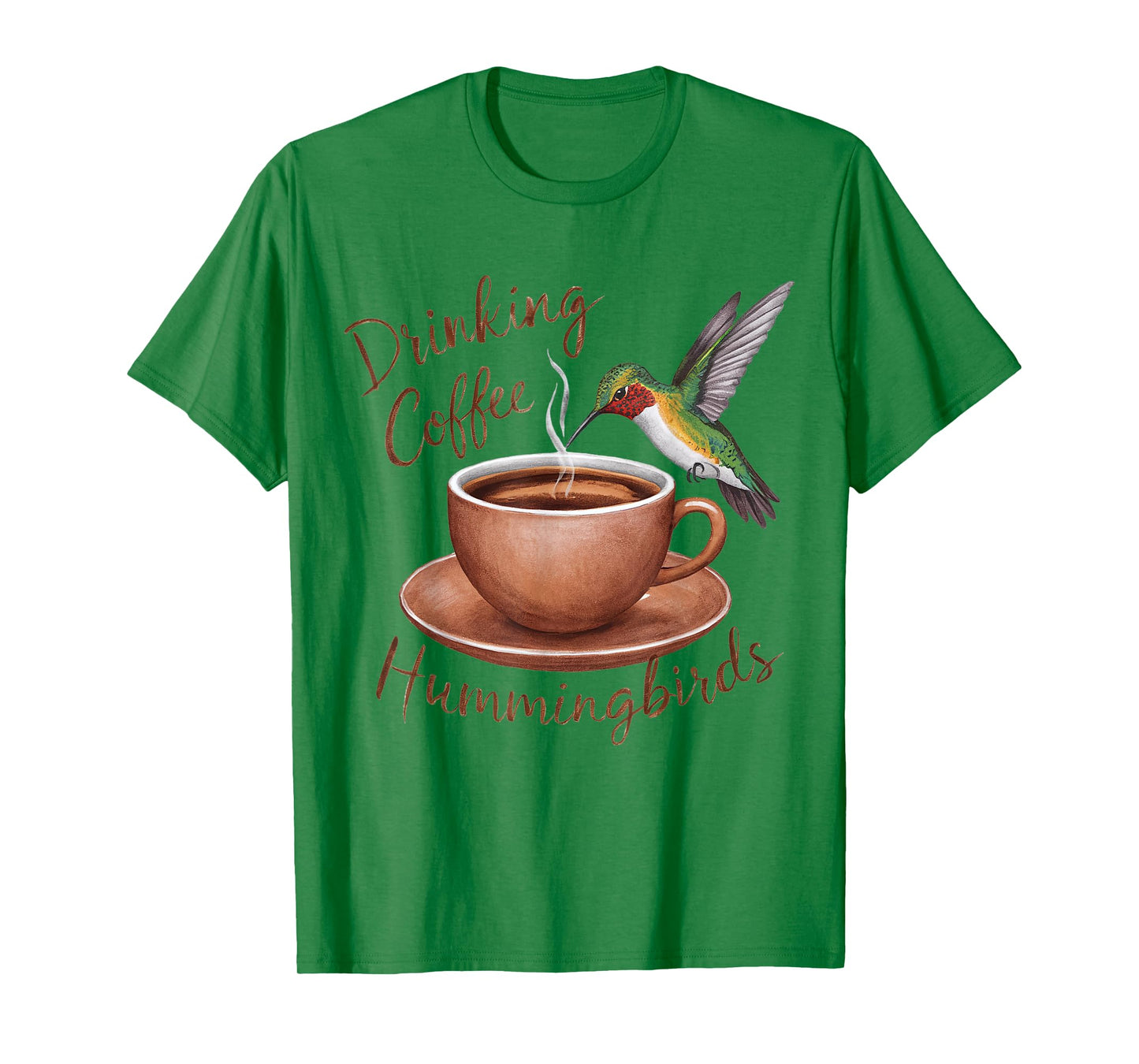 Drinking Coffee Watching Hummingbirds Coffee and Bird Lovers T-Shirt