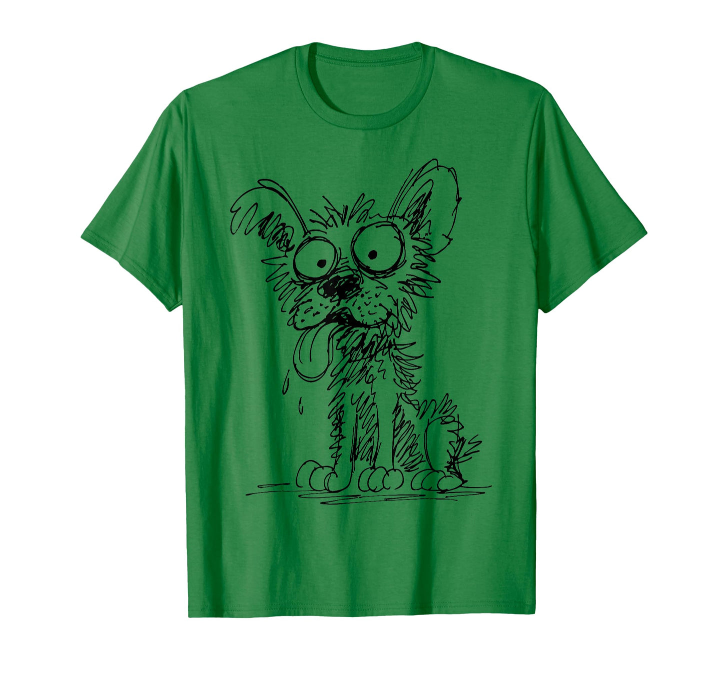 Dog Abstract Art Portrait Drawing Whimsical Dog Lovers T-Shirt
