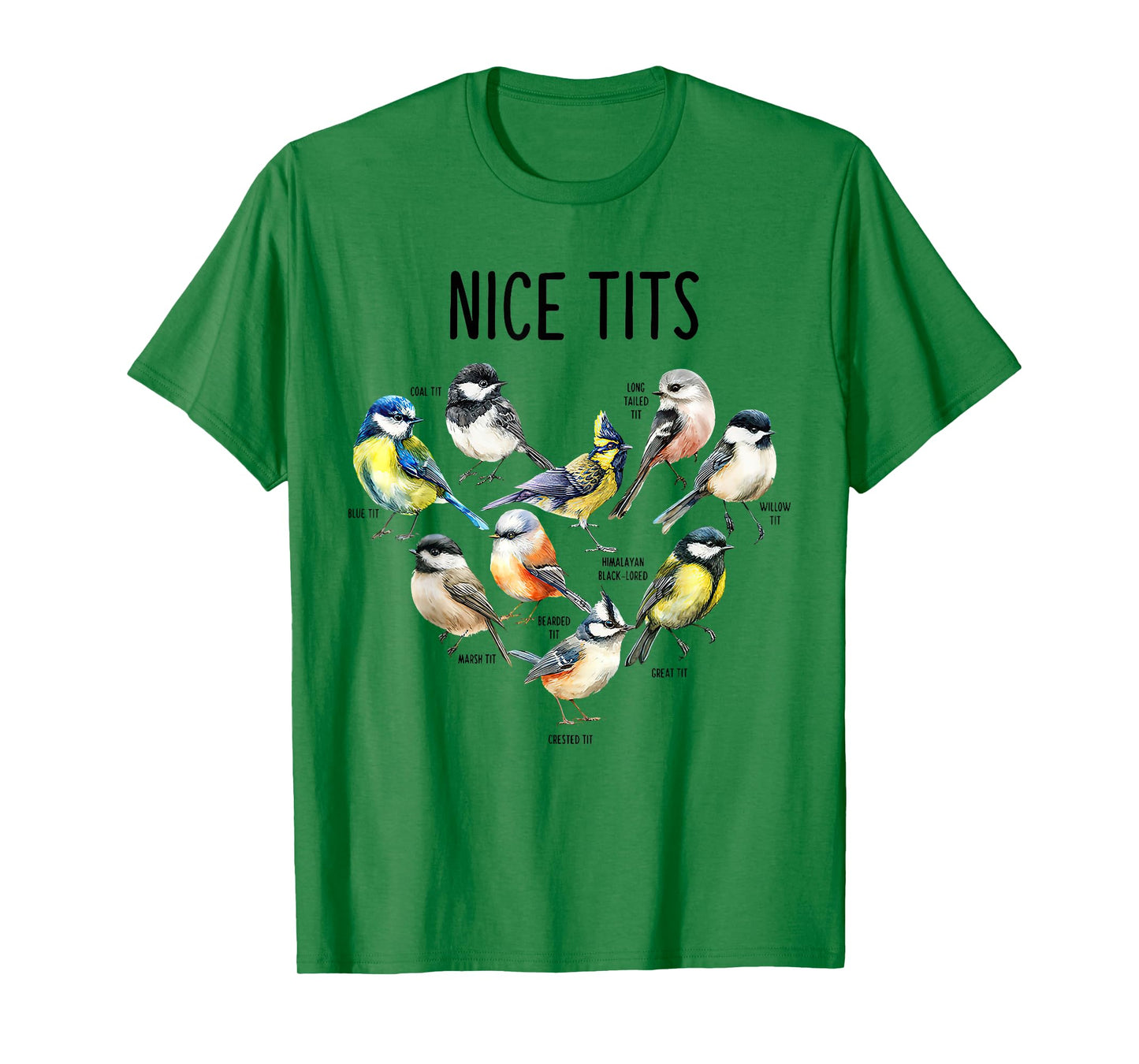 Retro Funny Nice Tits Birds Birdwatcher Bird Watching Humor T-Shirt