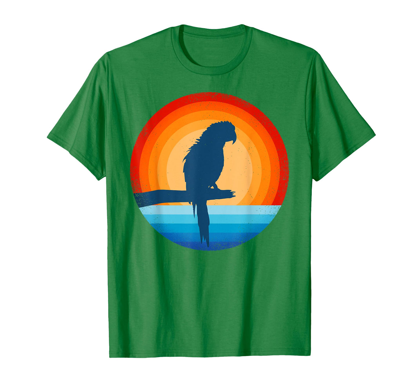 Parrot Retro Vintage 60s 70s Sunset Bird Lovers Men Women T-Shirt