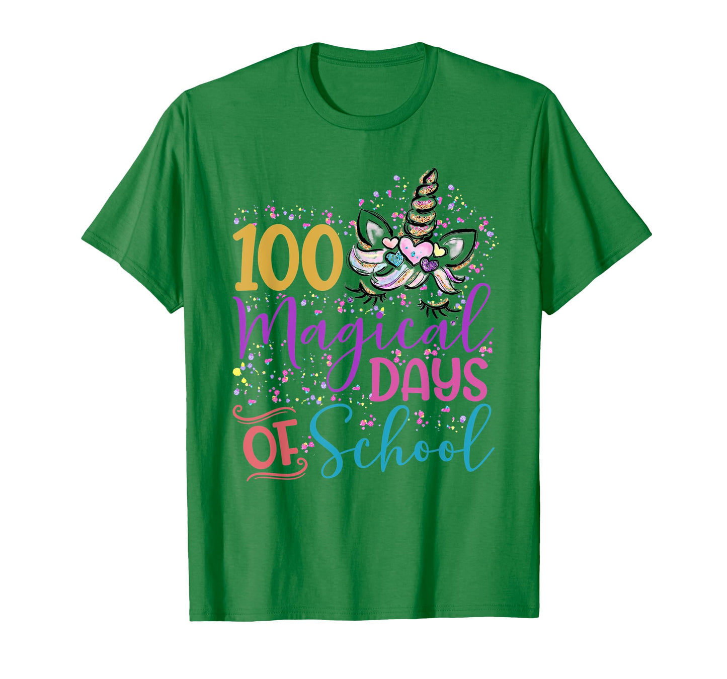 I Magically Survived 100 Days Unicorn Teacher 100th Day Men Women Kids T-Shirt