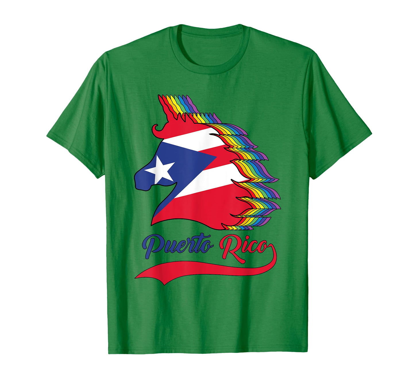 Puerto Rico Puerto Rican Flag Unicorn Rainbow Toddler Girls T-Shirt