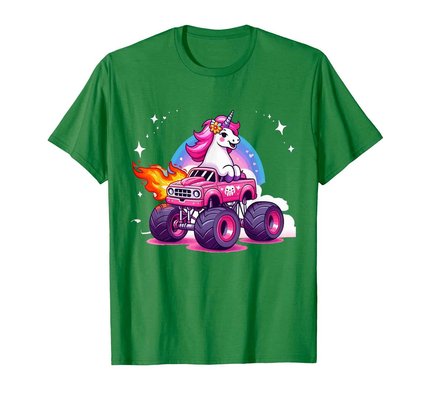 Monster Truck Unicorn Birthday Party Monster Truck Girl T-Shirt