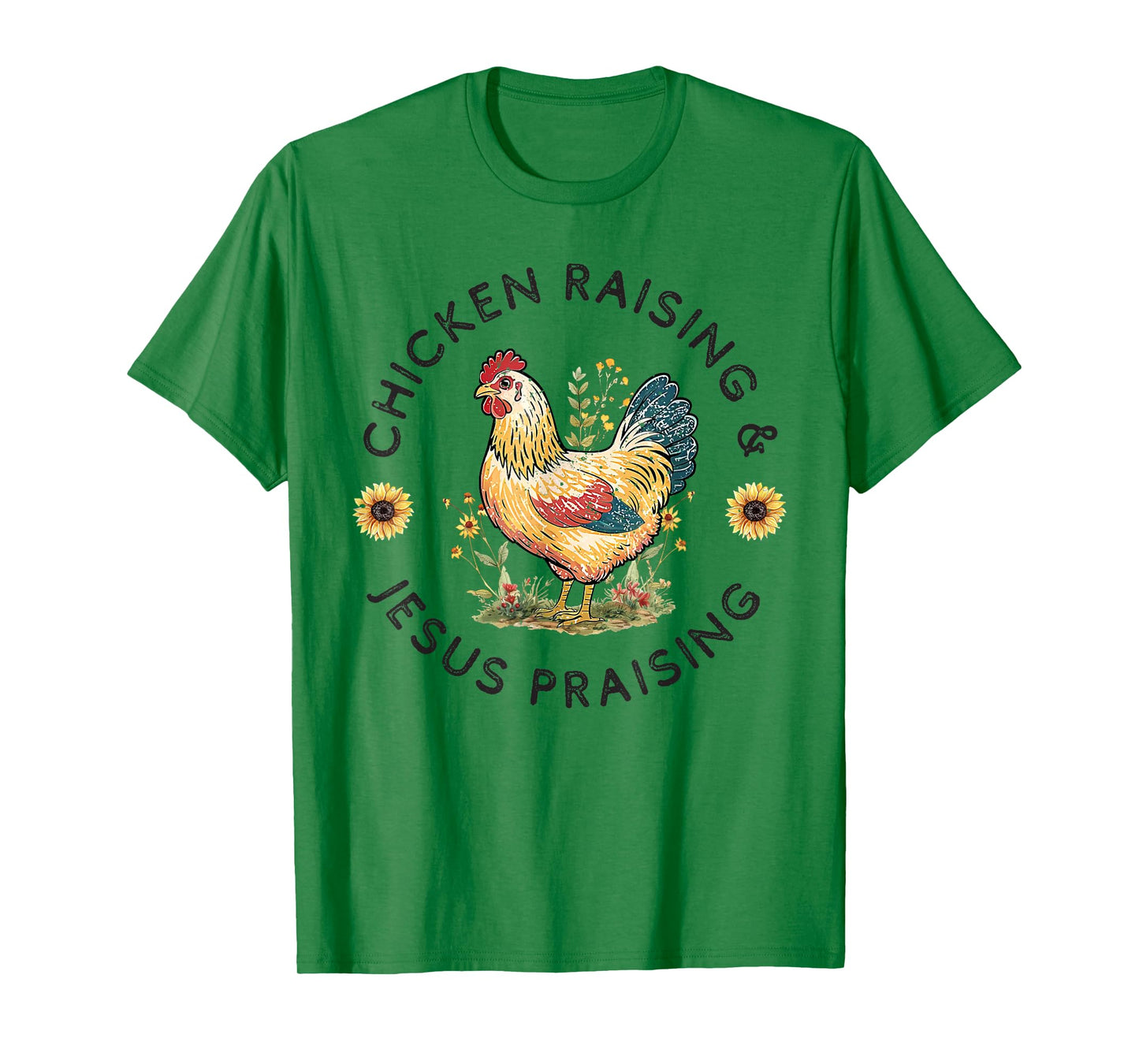 Retro Vintage Chicken Raising & Jesus Praising T-Shirt