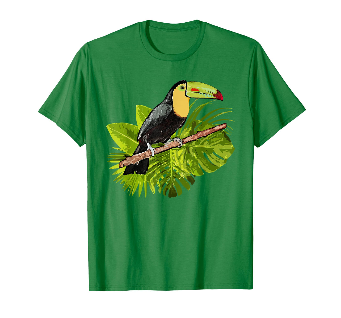 Watercolor Toucan Palm Leaves Rainforest Toucan T-Shirt