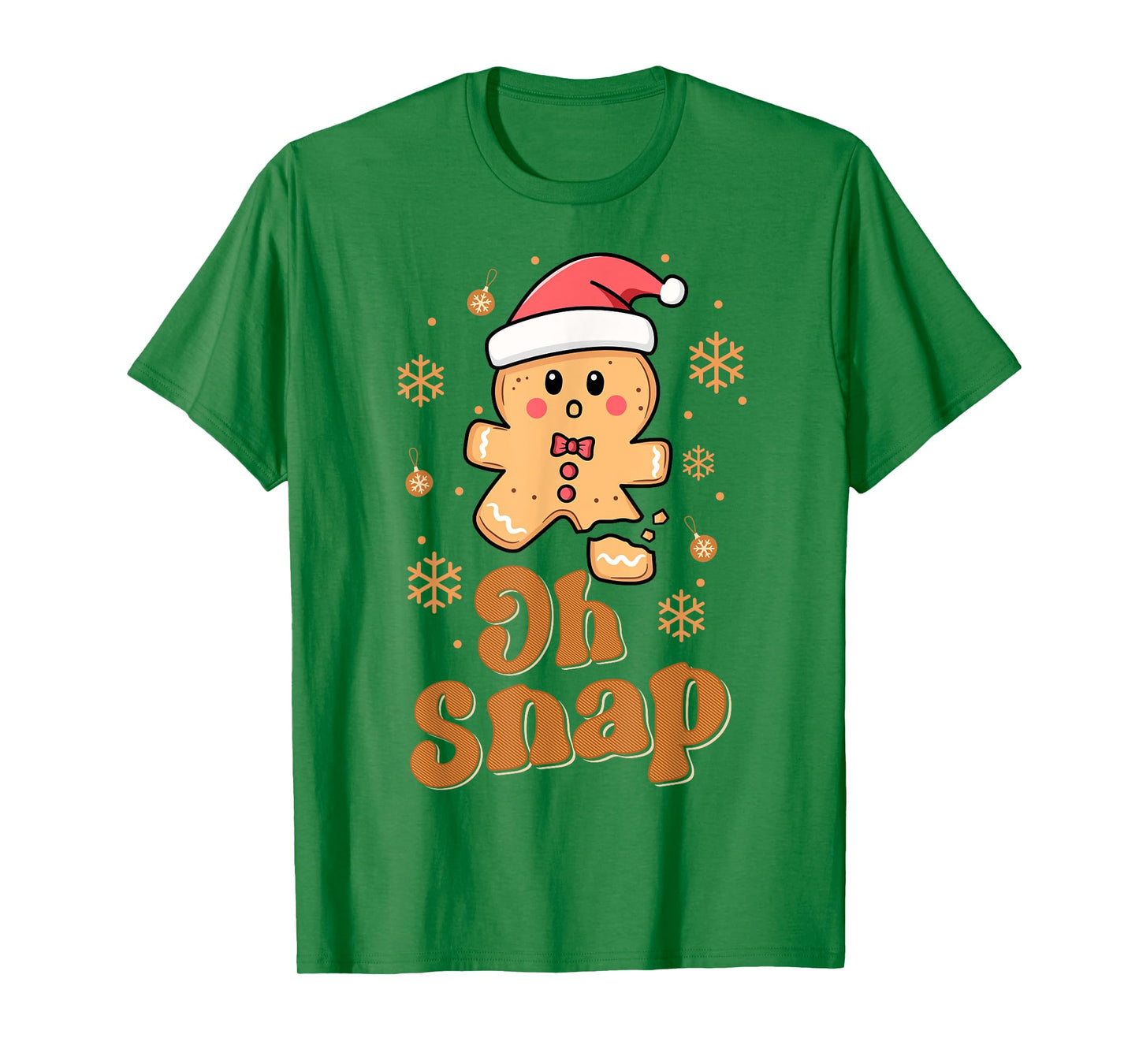 Oh Snap Gingerbread Man Cute Christmas Cookie Baking Team T-Shirt