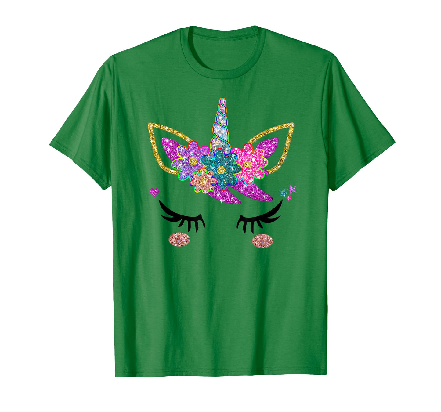 Rainbow Unicorn Face Shirt, Cute Unicorn Birthday Outfit