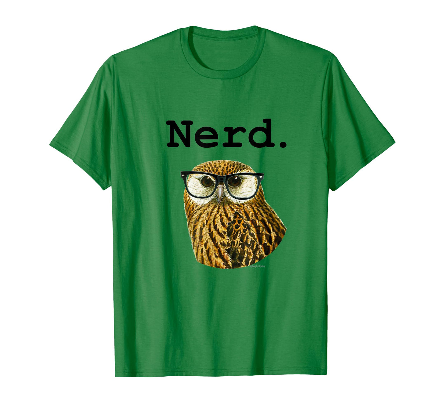 The Nerd Bird Owl with Glasses Nerd Dork Shirt T-Shirt