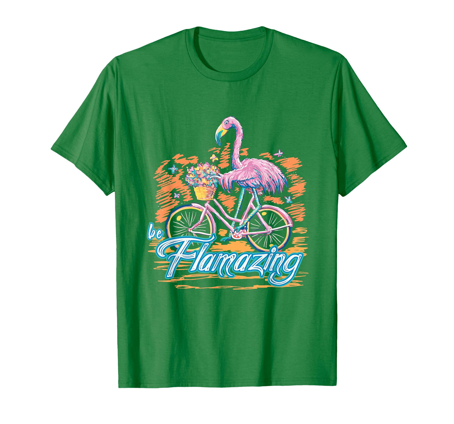Be Flamazing Funny Flamingo Bicycle Lover Summer Vibes T-Shirt for Men Women