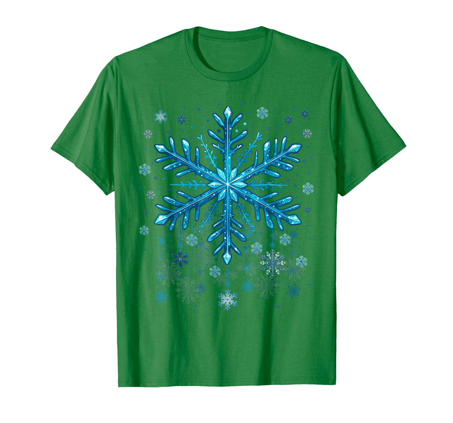 Winter Blue Snowflake Christmas Xmas Costumes Men Women T-Shirt
