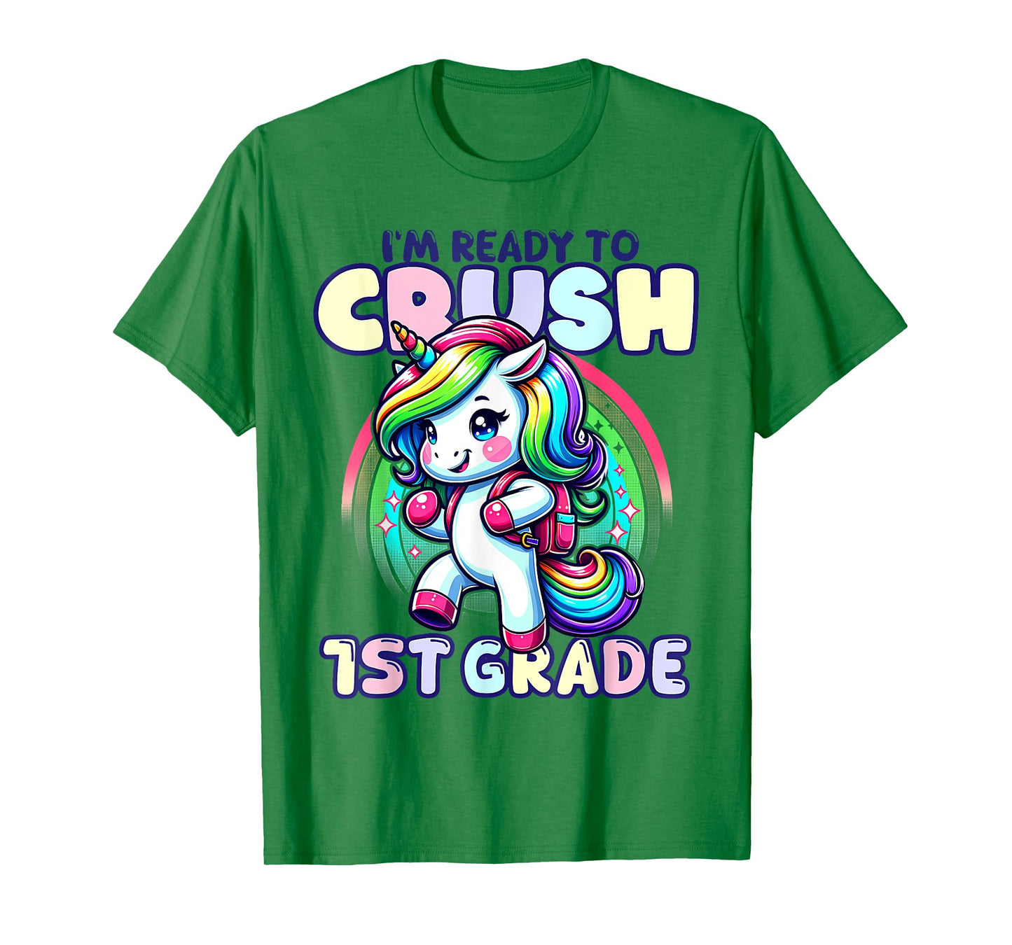 Crush 1st Grade Girls Back To School Unicorn First Day Cute T-Shirt