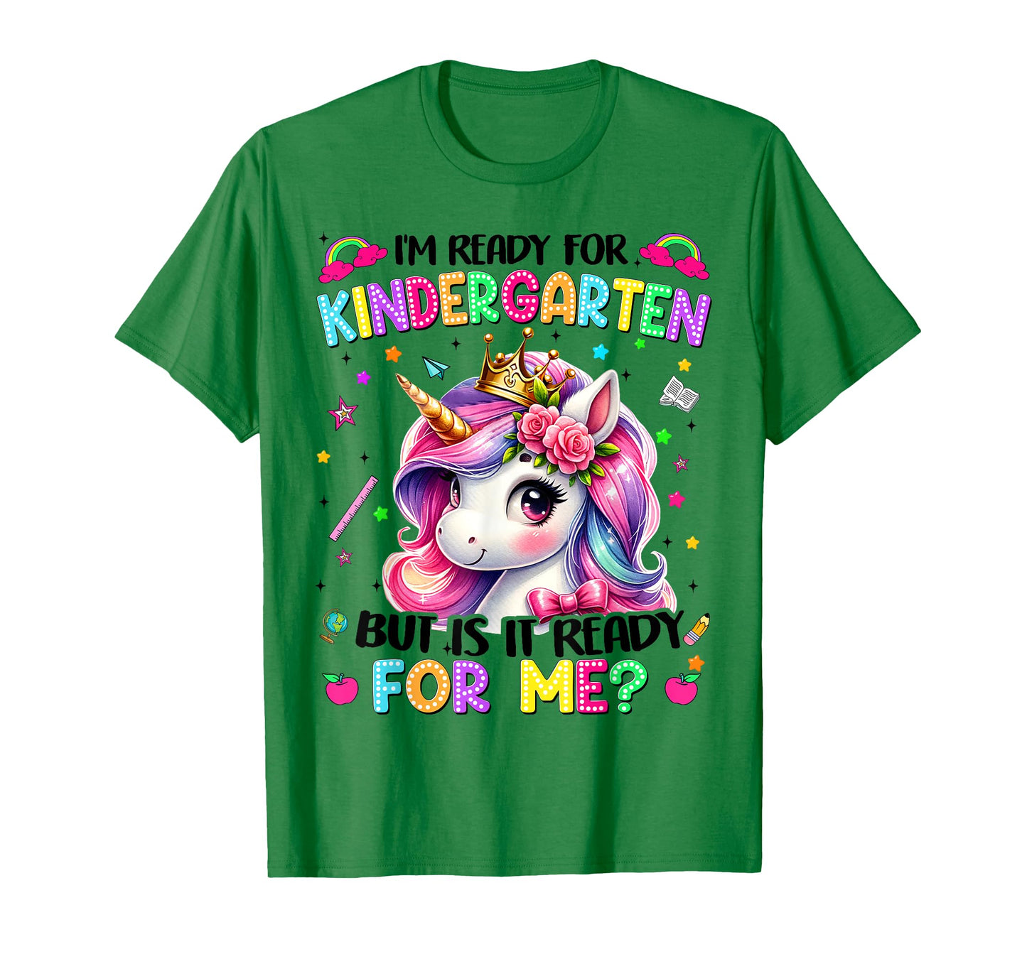 Im Ready For Kindergarten Unicorn First Day Of School Girls T-Shirt