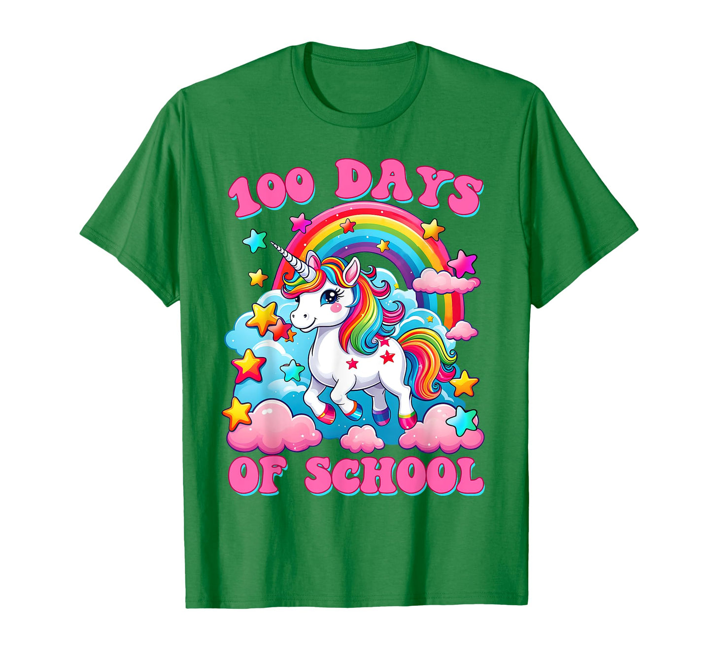 100 Days of School Unicorn Girls Cute 100th Day of School T-Shirt
