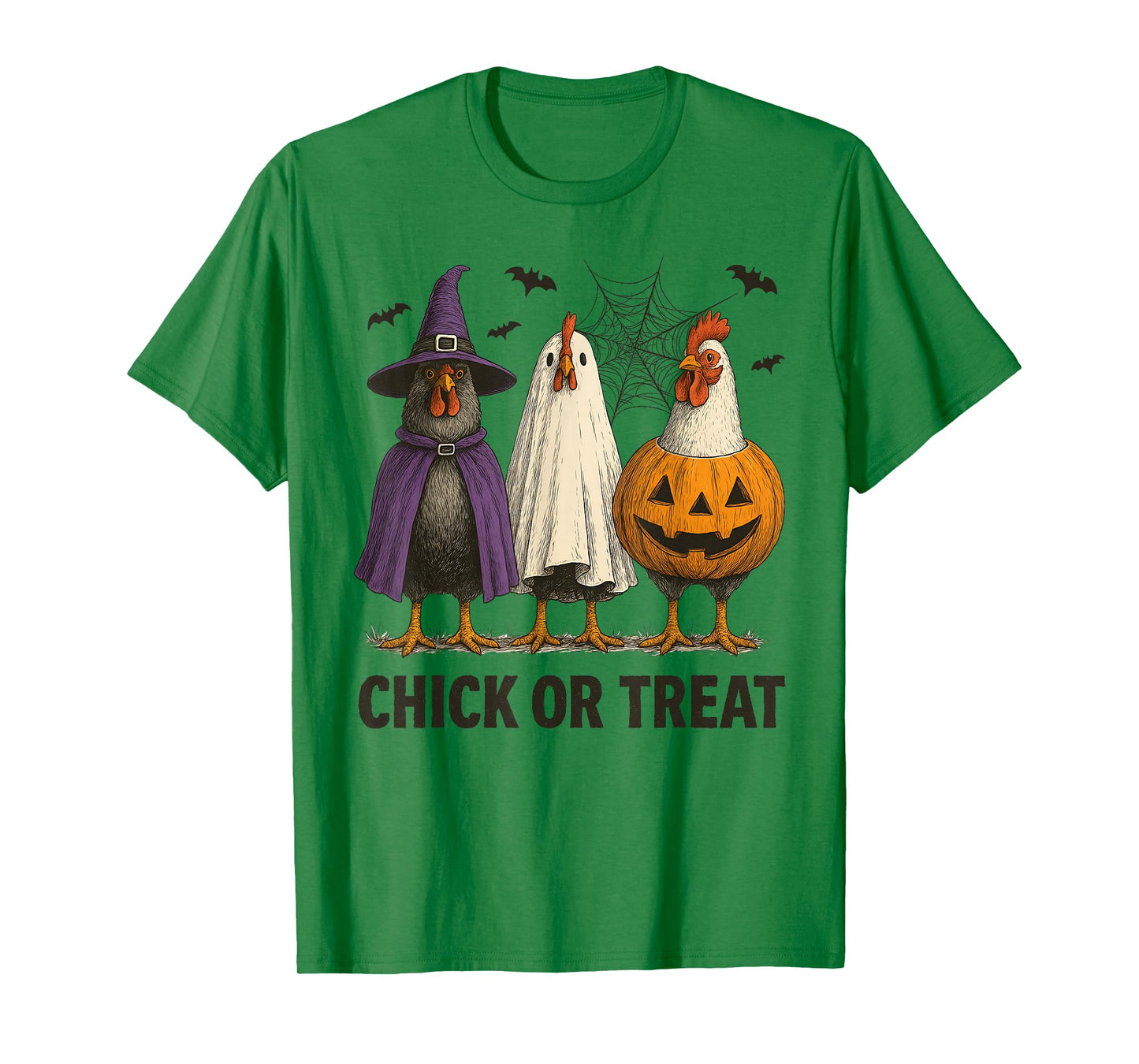 Chicken Chick Or Treat Funny Halloween Costume Farmer T-Shirt