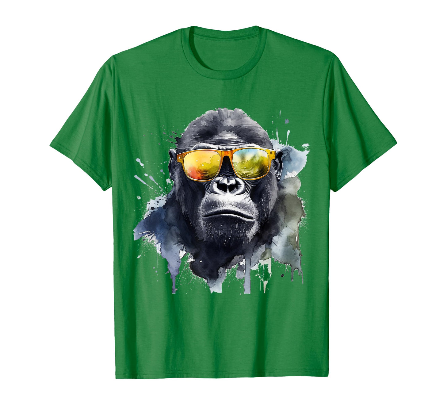 Gorilla Sunglasses Artwork - Animal Art Monkey Zoo Gorilla T-Shirt