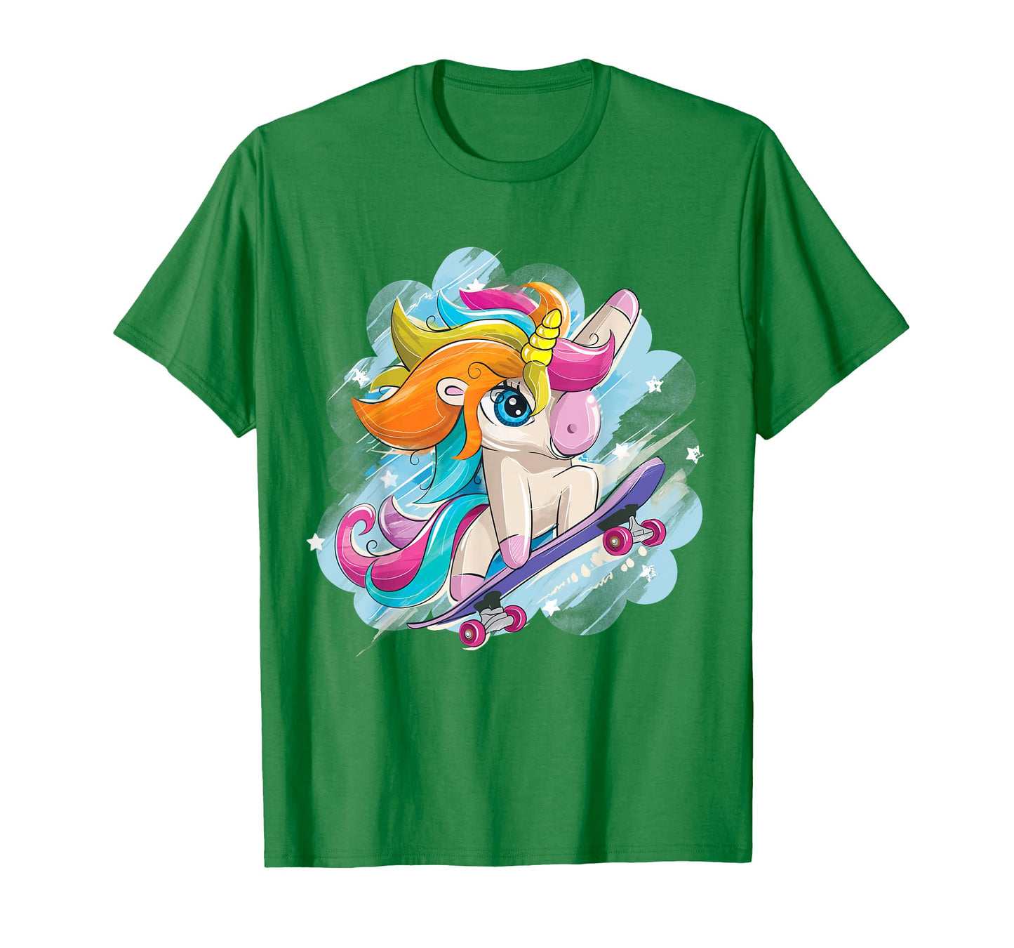 Unicorn Skateboarding Shirt Girls Women Skateboarding T-Shirt