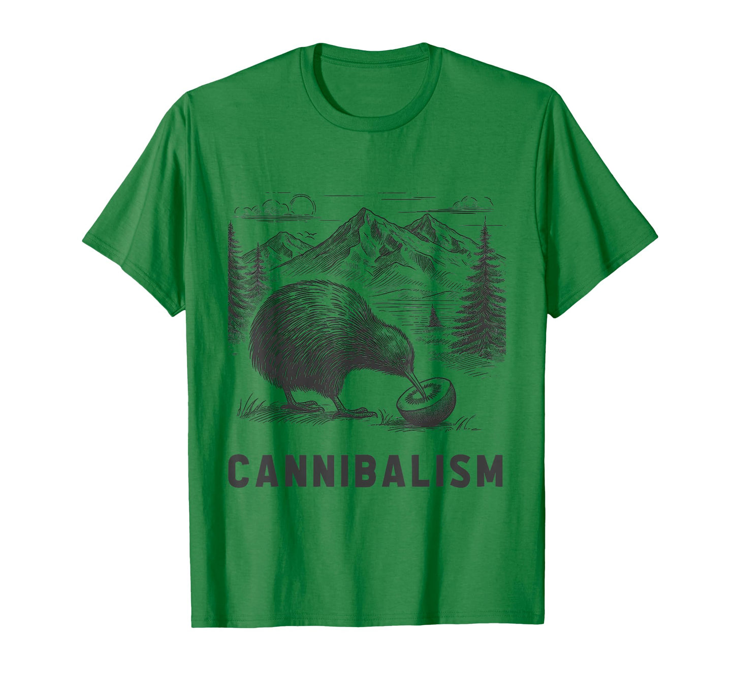 Funny Kiwi Bird Joke Cannibalism For Fruit Love Women Men T-Shirt