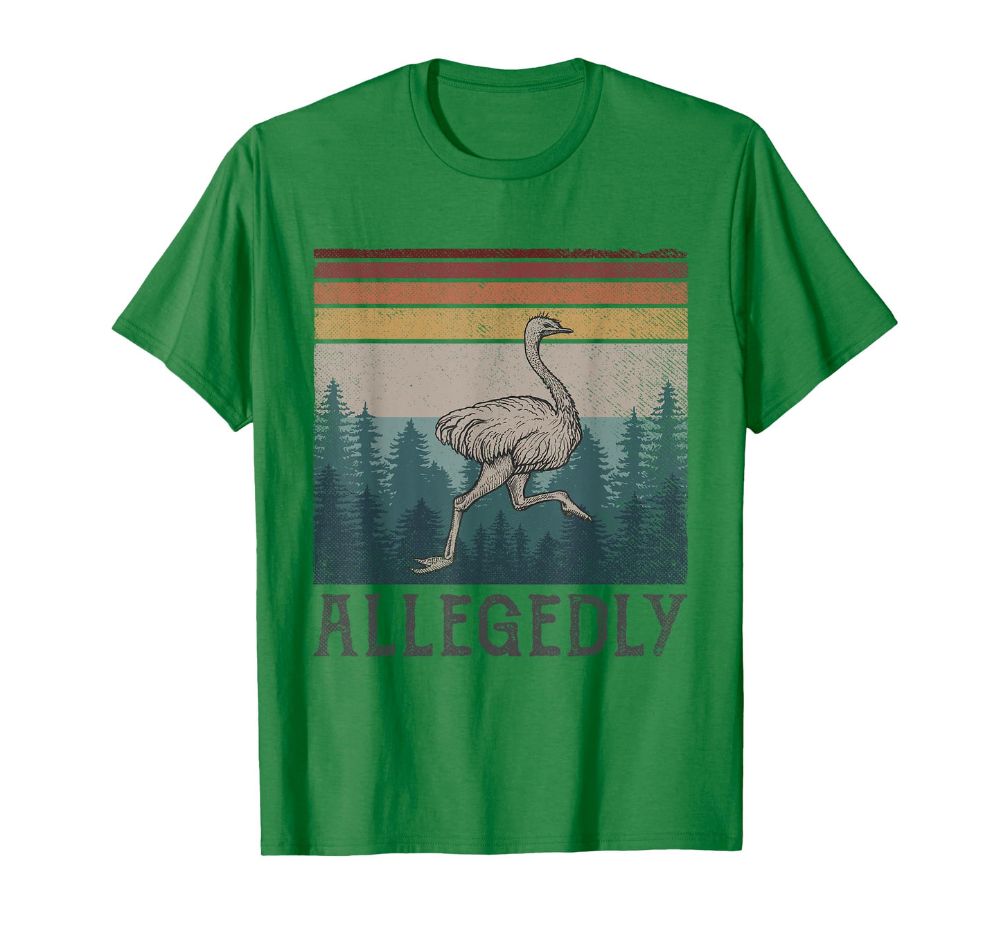 Allegedly Ostrich Tee Vintage Retro Funny Bird Lover T-Shirt