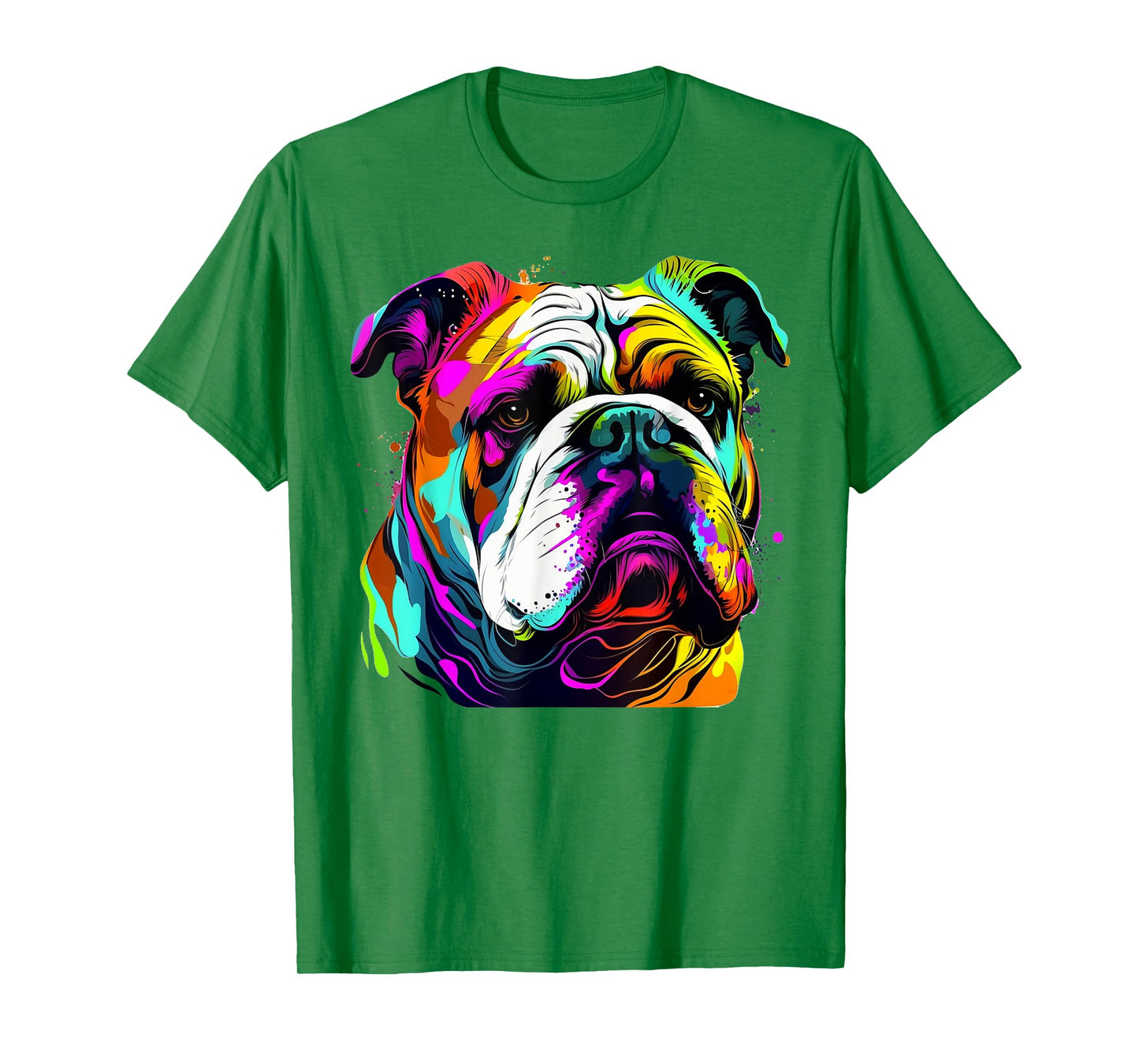 Cute English Bulldog Colorful Tee For English Bulldog Mom Men Women T-Shirt
