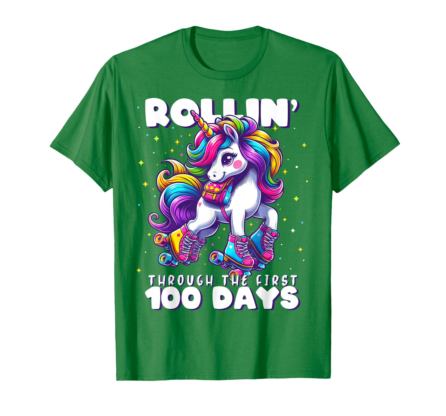 100 Days of School Girls Teacher 100th Day Unicorn Outfit T-Shirt