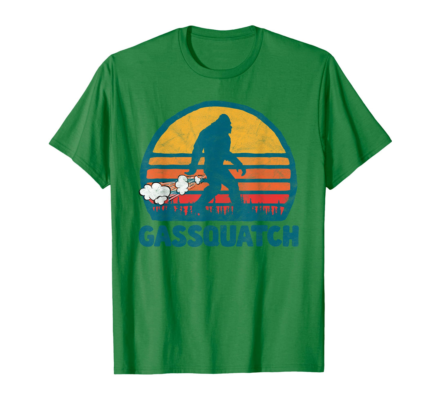 Gassquatch! Funny Farting Bigfoot Retro Fart T-Shirt