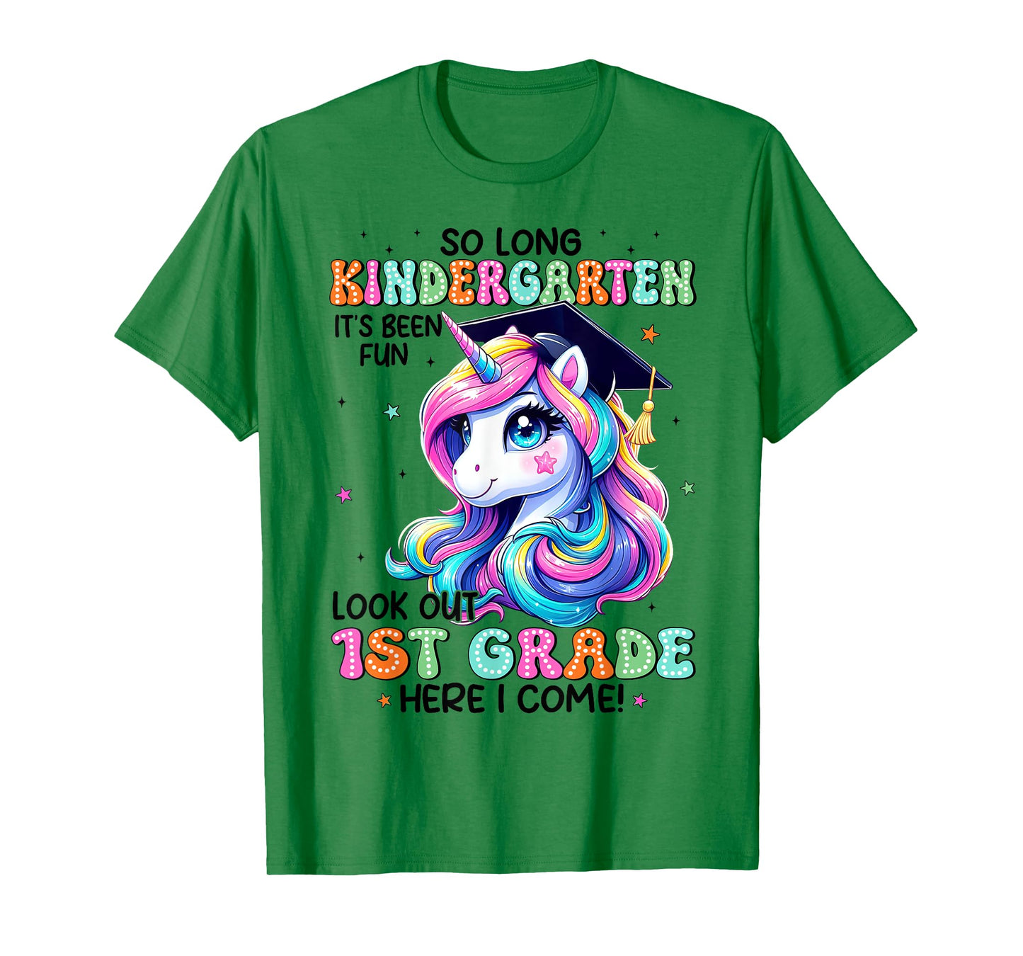 So Long Kindergarten Graduation Unicorn Last Day Of School T-Shirt