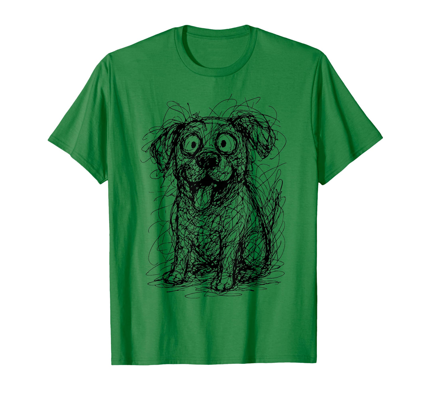 Dog Abstract Art Portrait Drawing Whimsical Dog Lovers T-Shirt