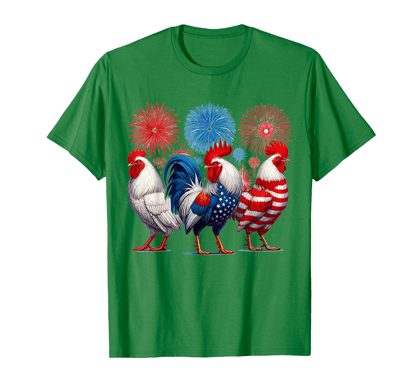 Chicken USA Flag Patriotic Chicken 4th of July T-Shirt