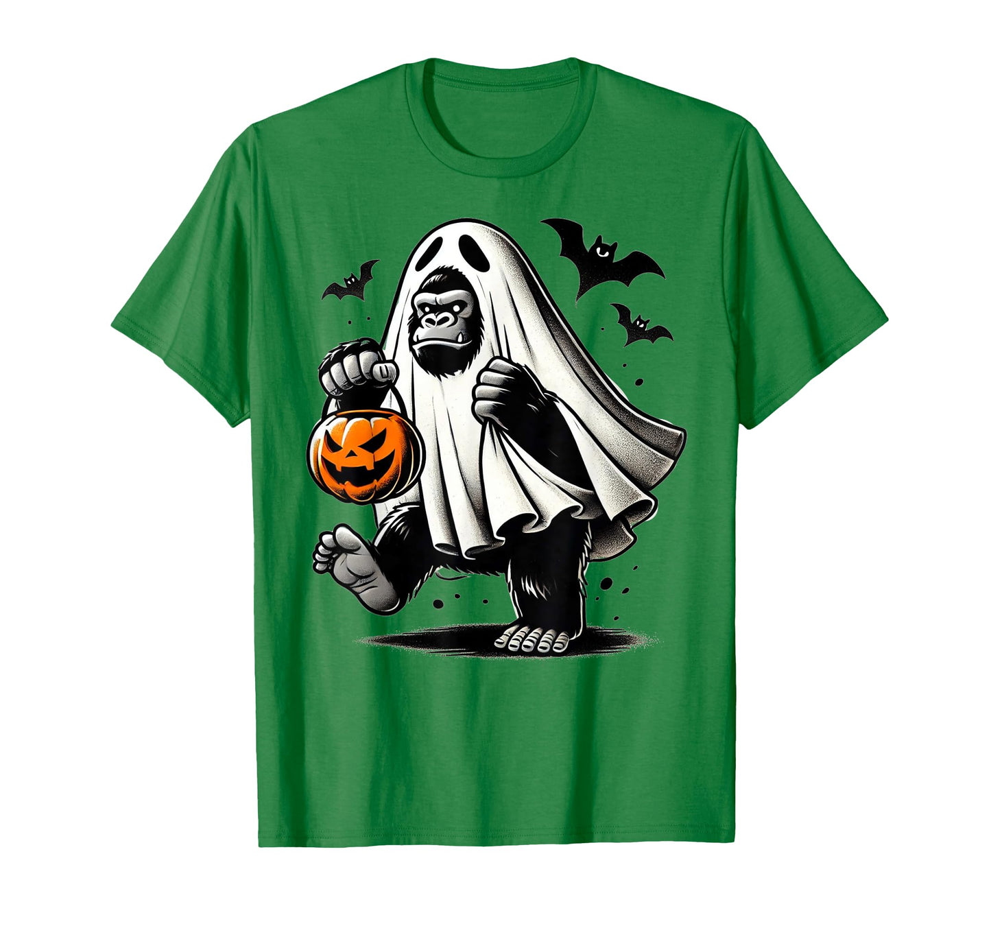 Funny Gorilla Halloween Ghost Costume Trick Or Treat Monkey T-Shirt