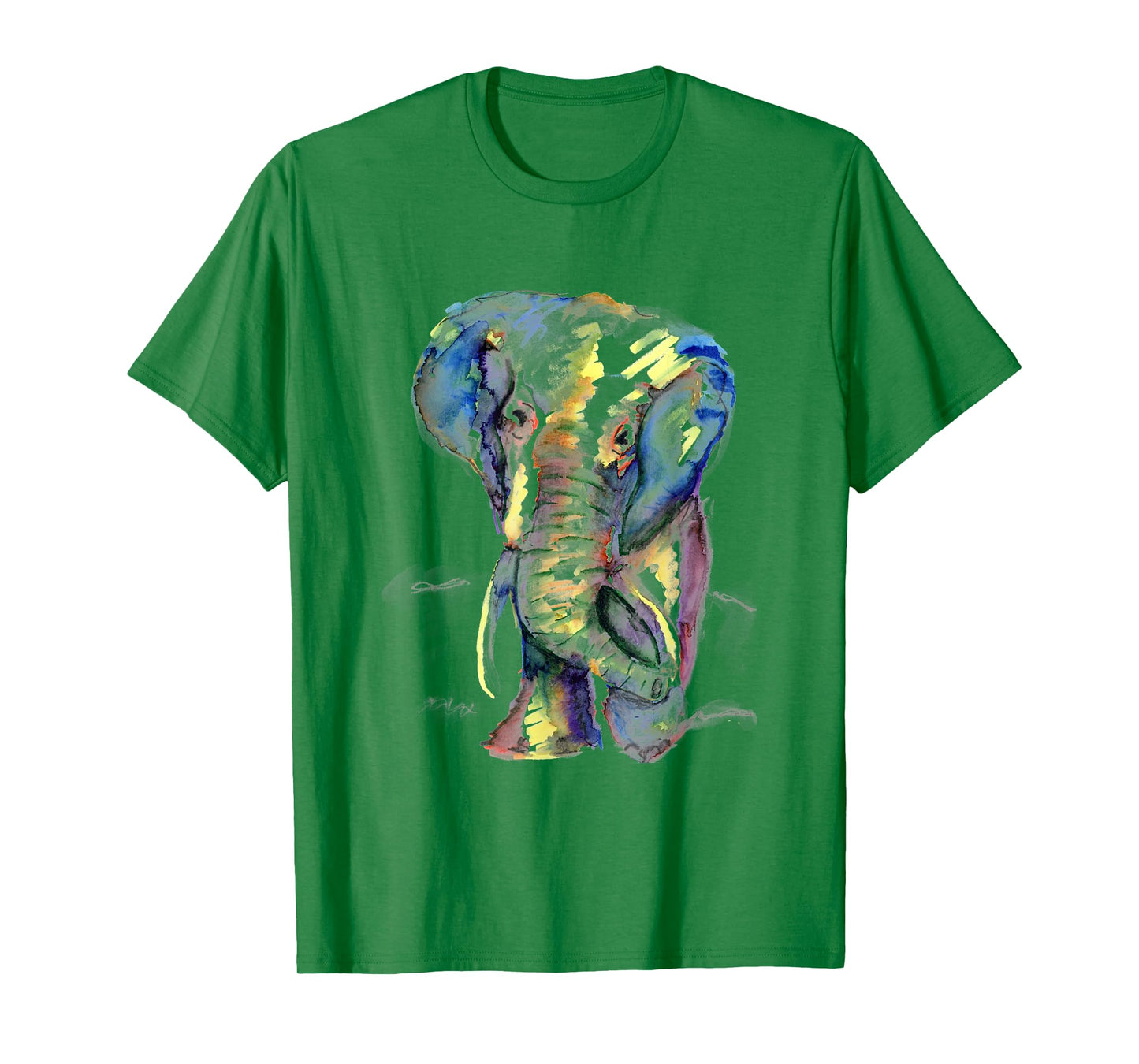 Elephant Lover Animal White Colorful Painting Gift T-Shirt