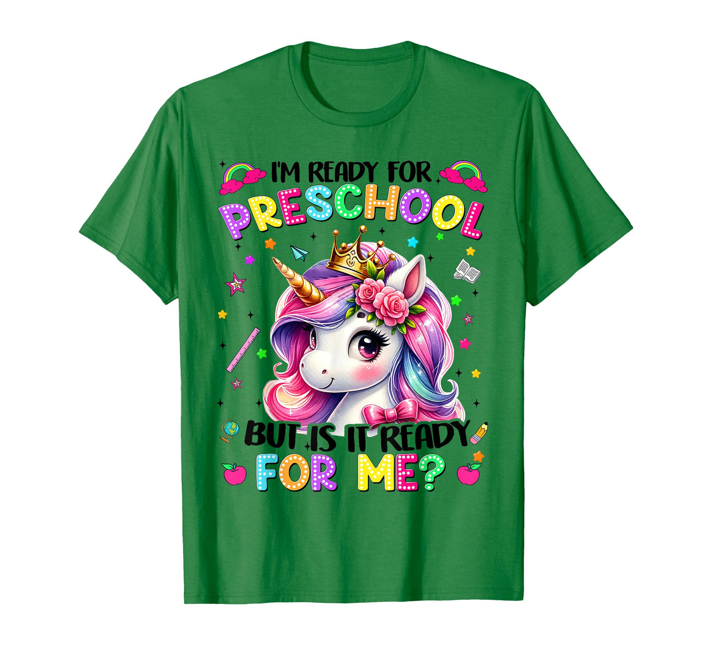 Im Ready For Preschool Unicorn First Day Of School Girls T-Shirt