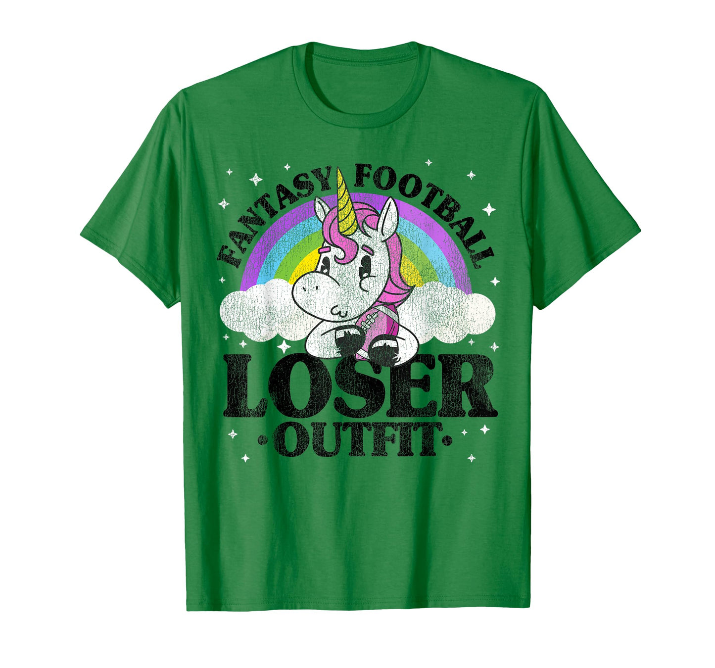 Fantasy Football Loser Outfit Season Unicorn Rainbow Men T-Shirt