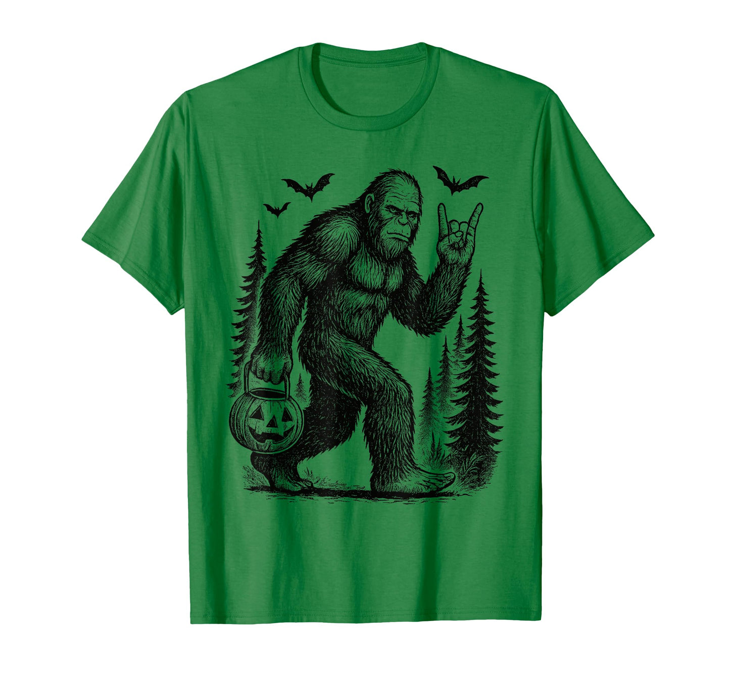 Spooky Halloween Bigfoot Pumpkin for Men Women Kids T-Shirt