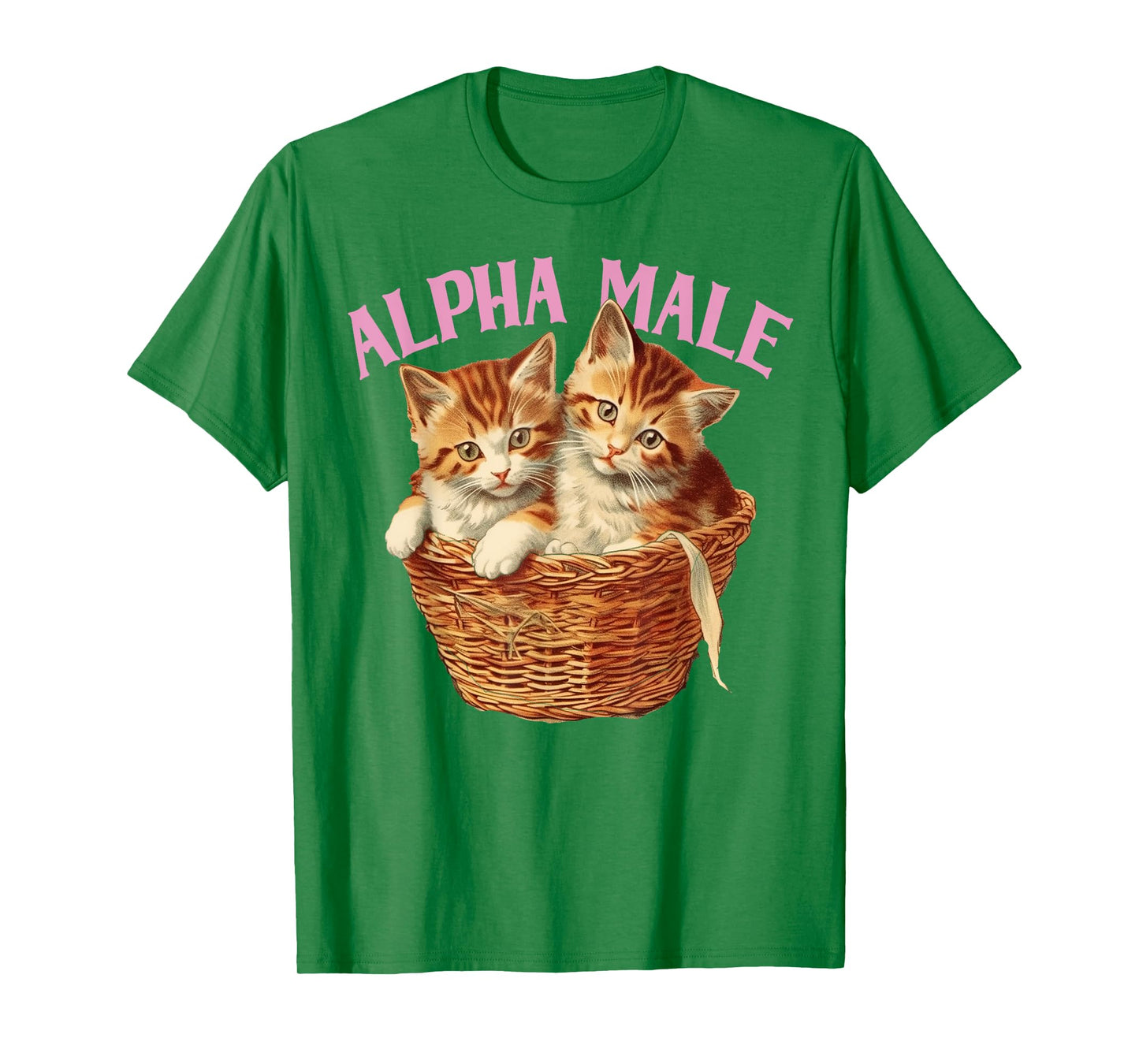 Funny Ironic Alpha Cat Male Kitten Joke Weird Y2K Humor T-Shirt