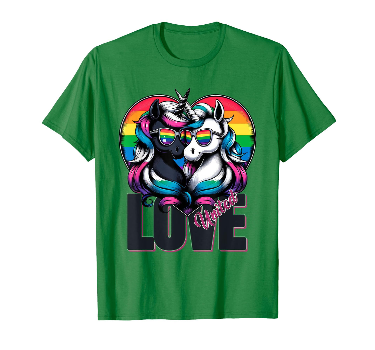 Love United LGBTQ+ Unicorn Pride LGBTQ T-Shirt