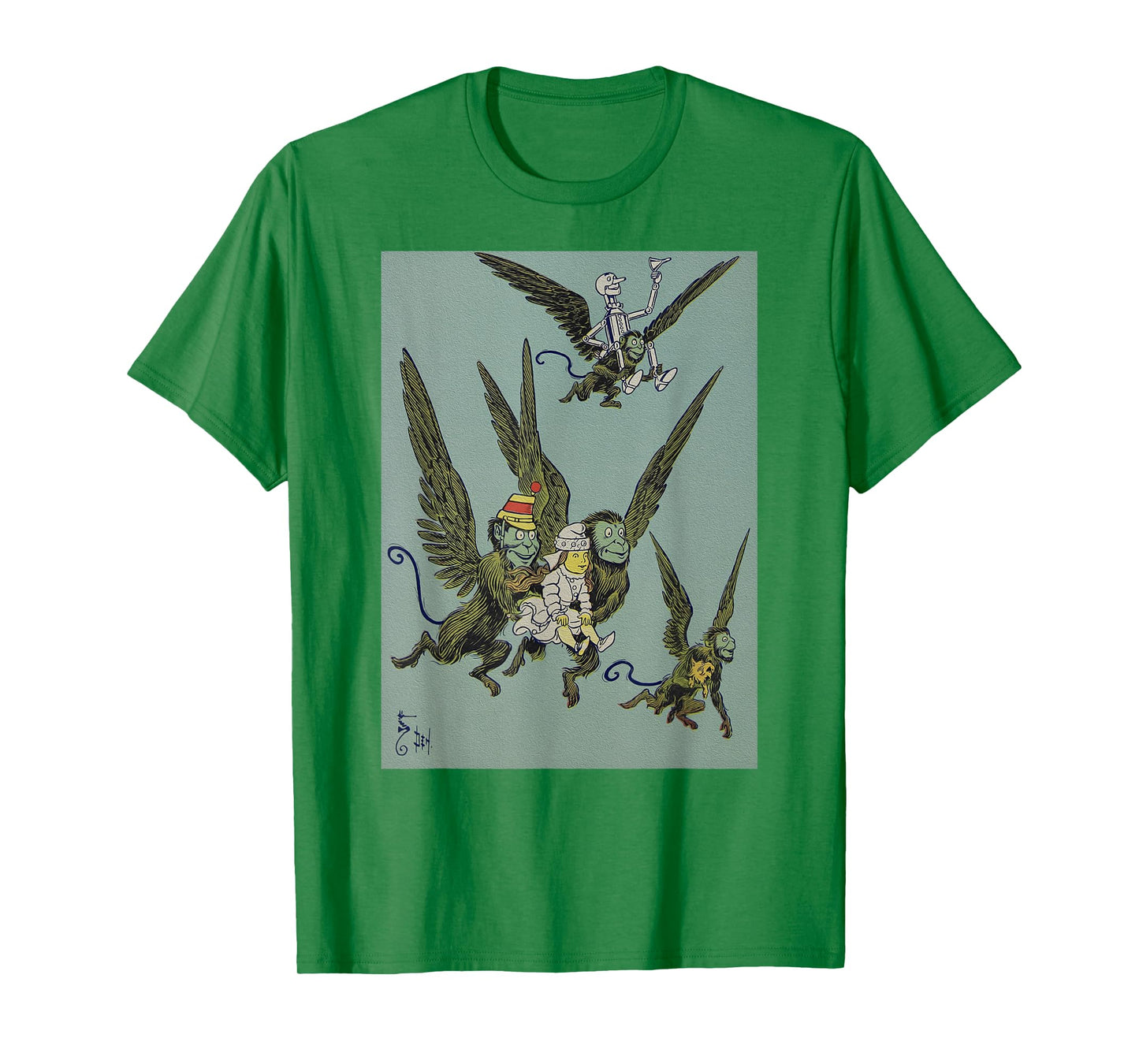 Retro OZ Winged Flying Monkey T-Shirt-Dorothy Toto Tin Man T-Shirt