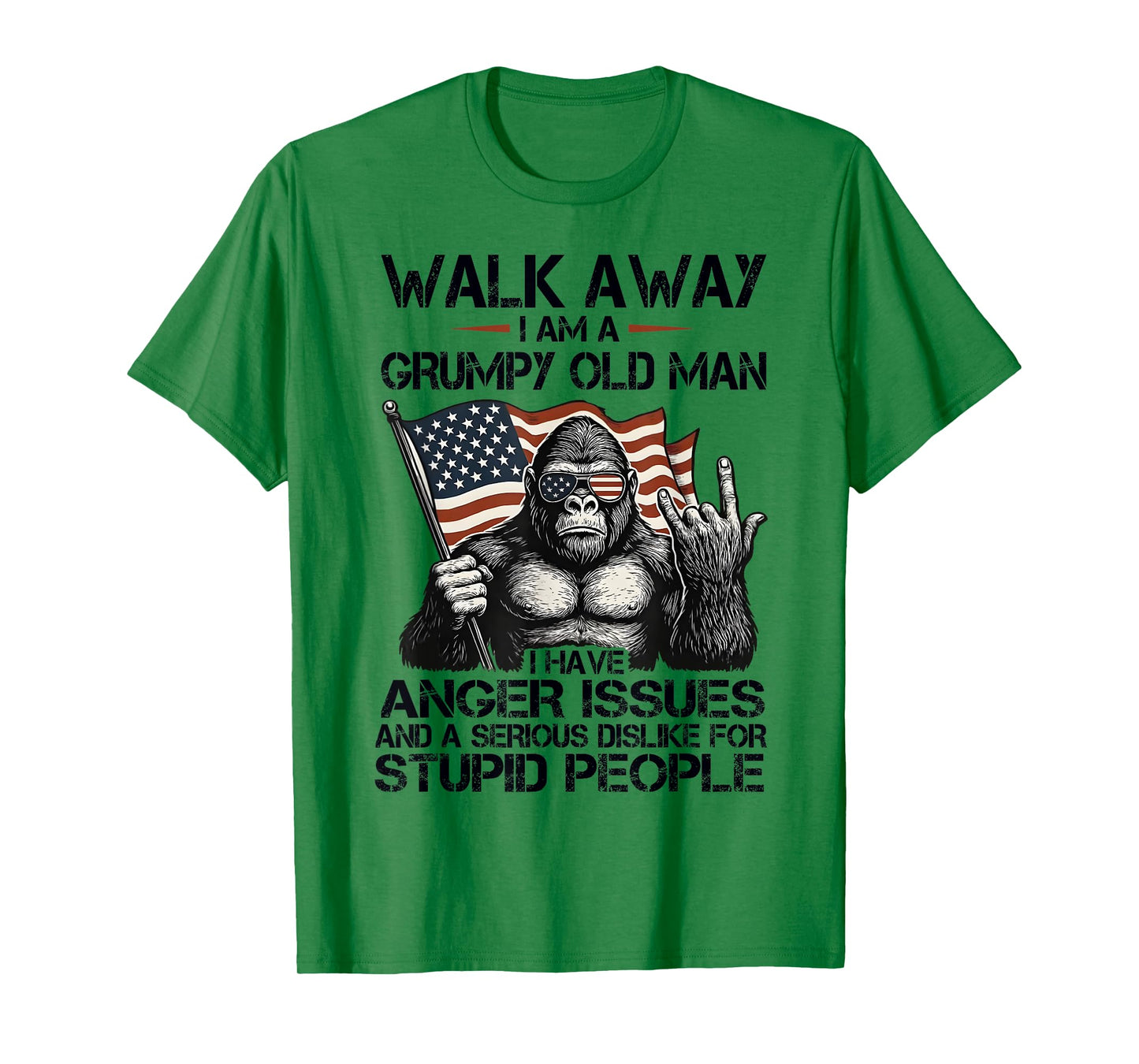 Walk away I am a grumpy old man I have anger issue sasquatch T-Shirt